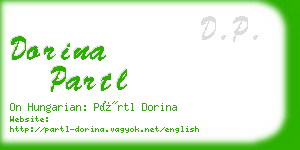 dorina partl business card